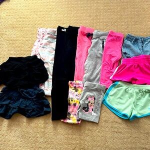 Toddler girls size 3T-4T. Bundle of pants, shorts and skirts